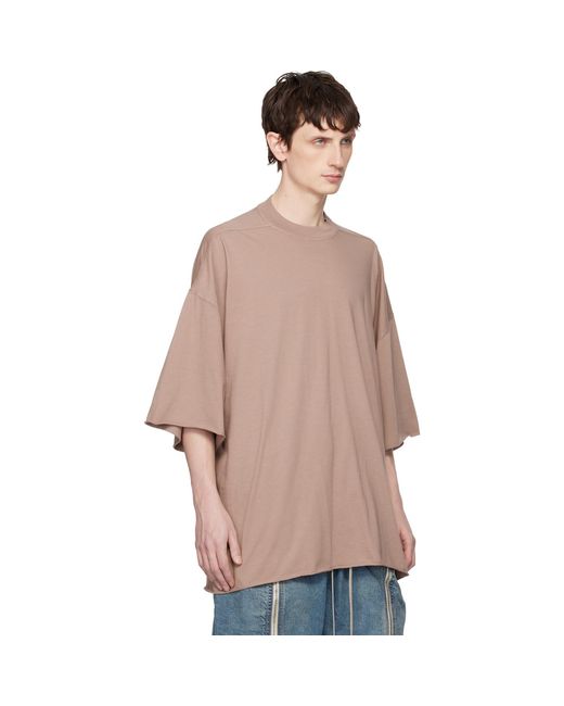 Rick Owens Natural Taupe Temple Tommy T-Shirt for men