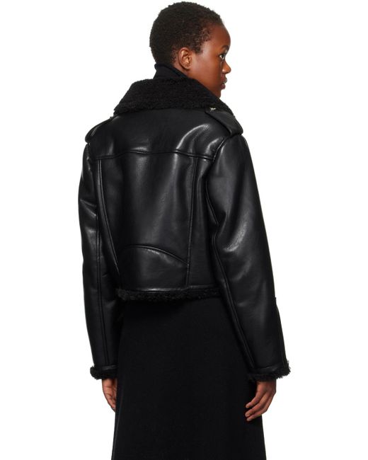 Stand Studio Black Lillia Faux-leather Jacket