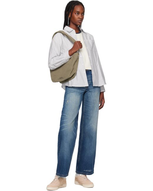 A.P.C. カーキ スモール Journal バッグ Green