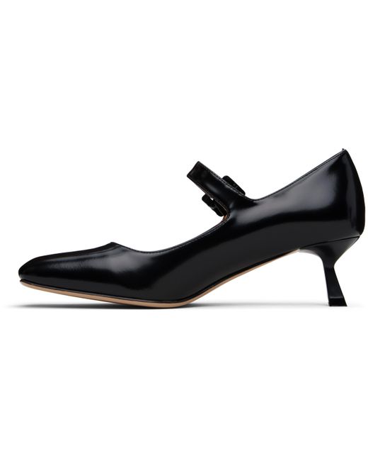 ShuShu/Tong Black Square-Toe Mid Heels