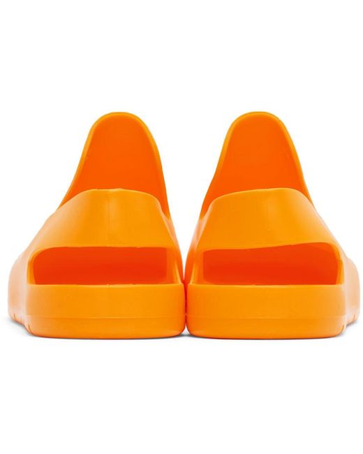 Bottega Veneta Black Orange Puddle Loafers