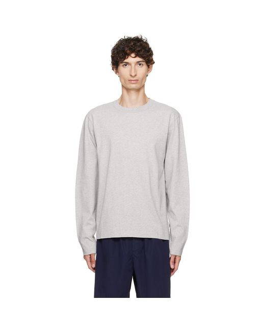Tekla Gray Long-Sleeved T-Shirt for men