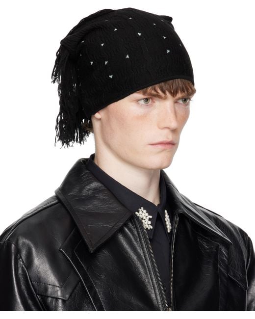 Kiko Kostadinov Tarr Beanie in Black for Men | Lyst UK