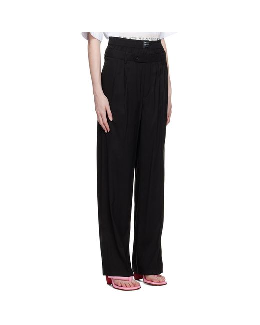 MSGM Black Built-in Boxers Trousers