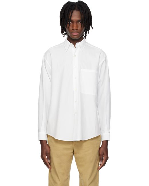 A17268 オーラリー ウォッシュドフィンクスツイルビッグシャツ 薄ピンク 4 AURALEE / オーラリー | WASHED FINX TWILL SHIRTS (メンズ