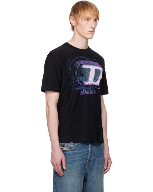 メンズ DIESEL ブラック T-Adjust-R11 Tシャツ Black
