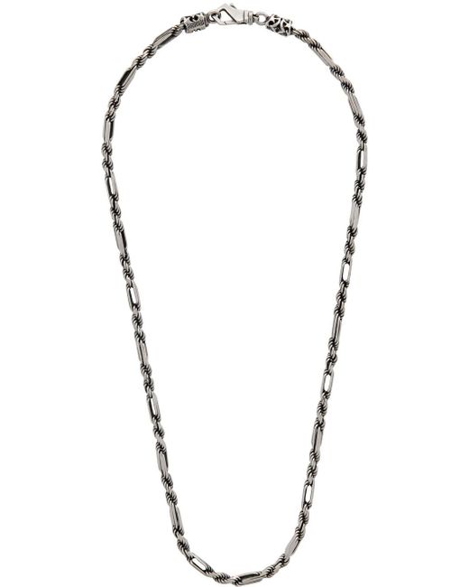 Emanuele Bicocchi Metallic Rope Chain Necklace for men