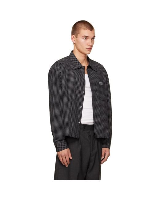 mfpen Black Frame Shirt for men
