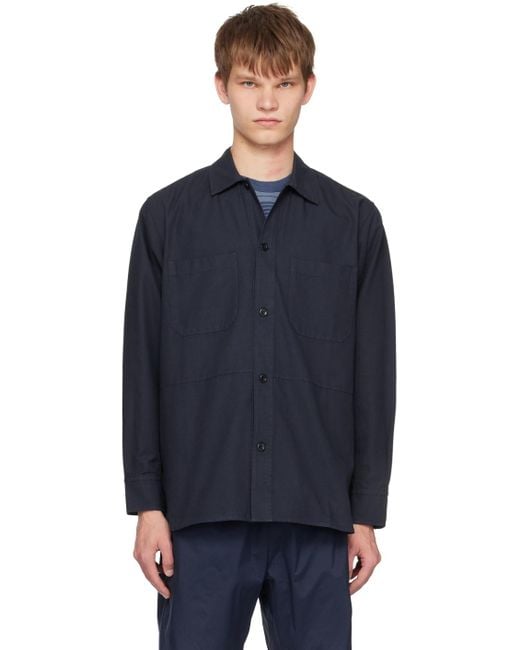 Norse Projects Blue Navy Ulrik Shirt for men