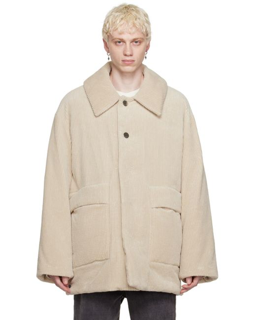 Wooyoungmi Natural Off-white Spread Collar Down Coat for men