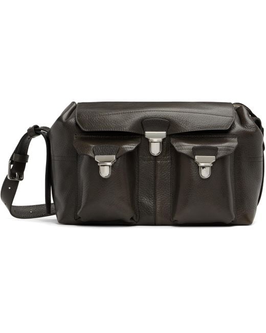 Lemaire Black Medium Gear Bag for men