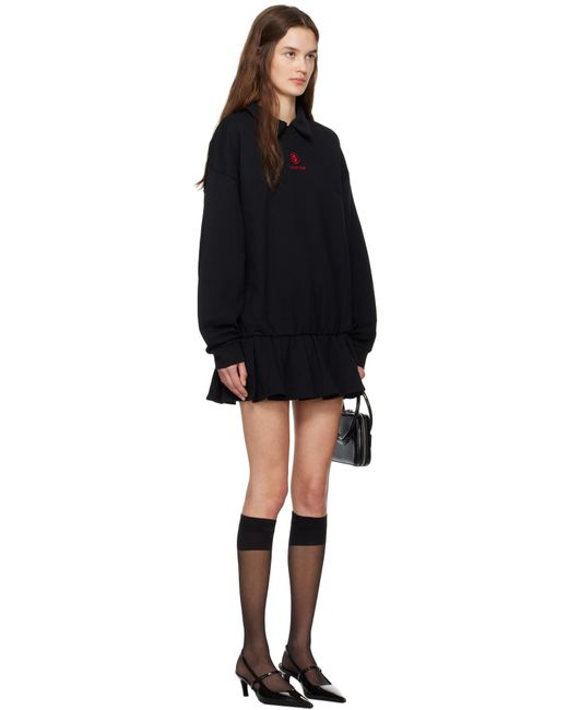 Robe Courte Décontractée Noire À Col Classique ShuShu/Tong en coloris Black