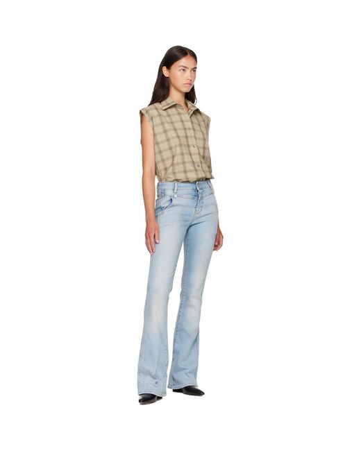 Amiri Blue Skinny Flare Jeans