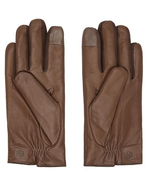 Handsome Stockholm Brown Ssense Exclusive Essentials Gloves for men