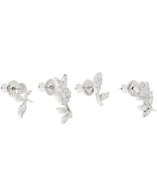 ShuShu/Tong Yvminエディション Zircon Floral Gemstone ピアスセット
