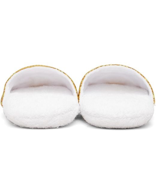 Versace Black 'I Heart Baroque' Slippers