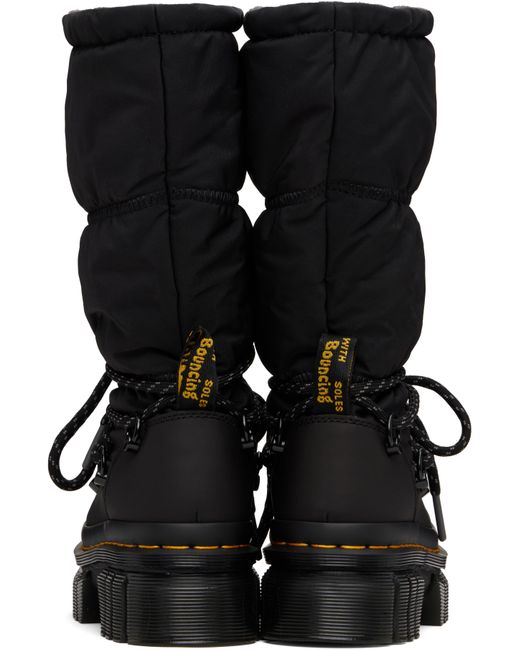 Dr. Martens ブラック Audrick Padded Hi プラットフォーム ブーツ Black