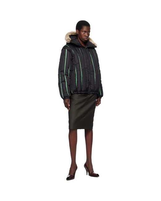 Stanley Raffington Black Quilted Puffer Bomber Jacket