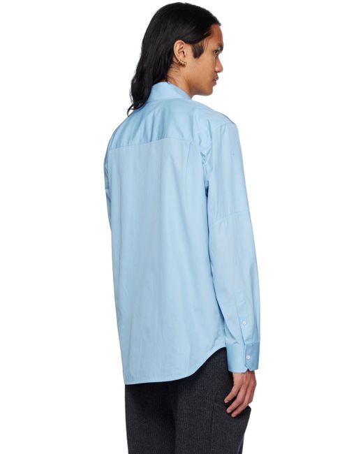 Helmut Lang Blue Cargo Shirt for men