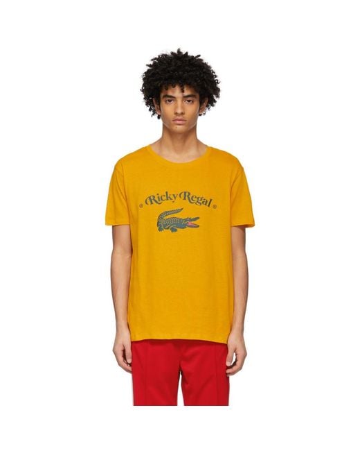 Lacoste Yellow Ricky Regal Edition Print T-shirt for men
