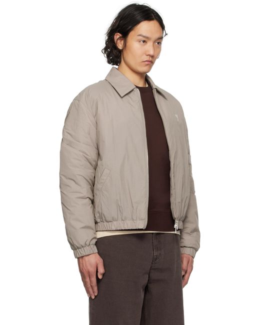 メンズ AMI トープ Ami De Coeur ジップアップジャケット Brown