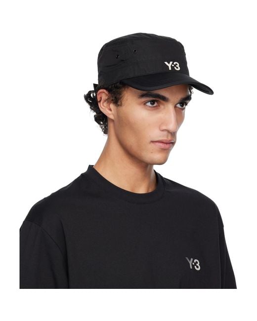 Y-3 Black Work Cap for men