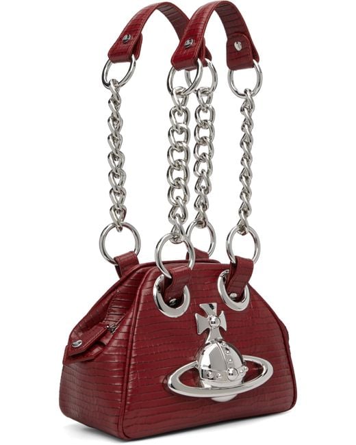 Vivienne Westwood Red Archive Orb Chain Handbag