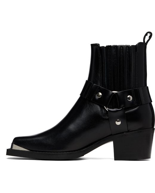 Anine Bing Black Mid Biker Boots