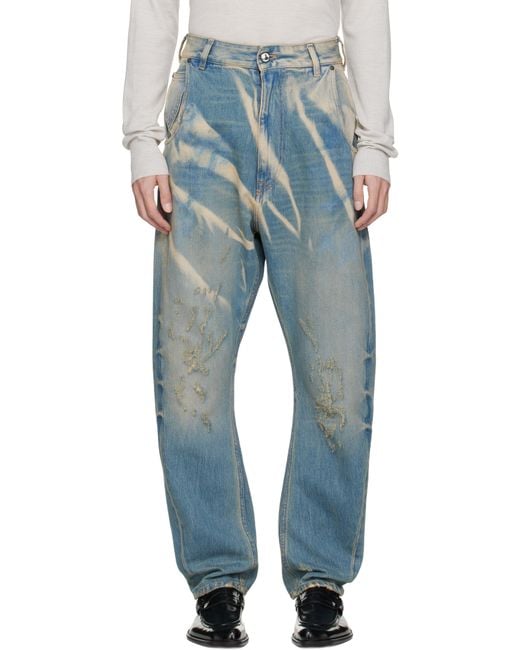 Vivienne Westwood Blue Buckle Back Jeans for men