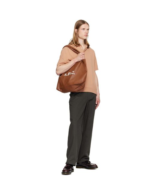 A.P.C. Brown Ninon Tote for men