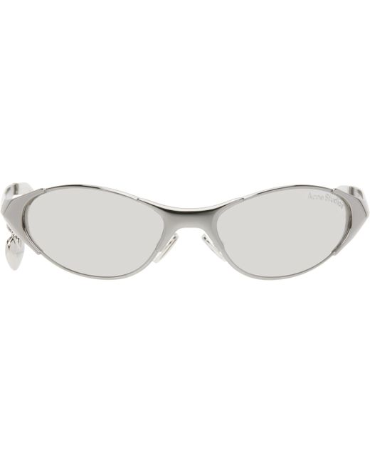Acne Black Gunmetal Metal Frame Charm Sunglasses