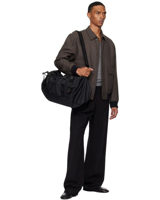HUGO Black Logo Straps Holdall Duffle Bag for men