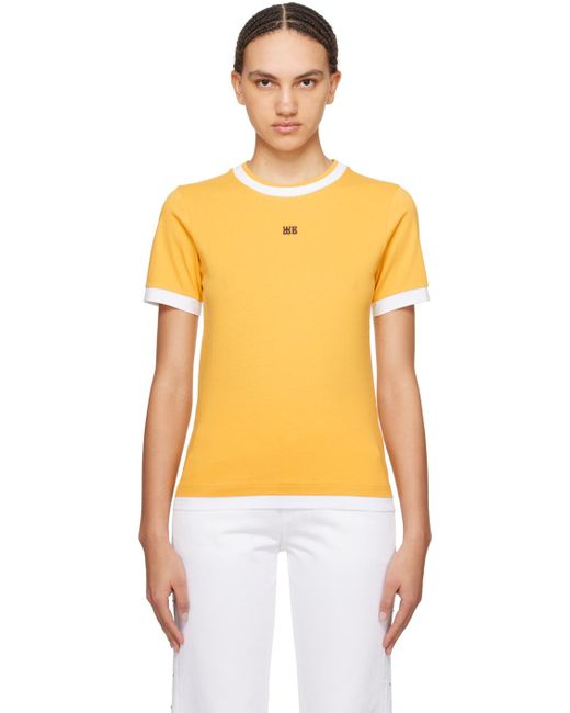 T-shirt horizon jaune Wales Bonner en coloris Yellow