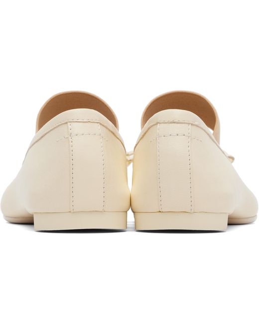 MM6 by Maison Margiela White Off- Anatomic Numeric Ballerina Flats
