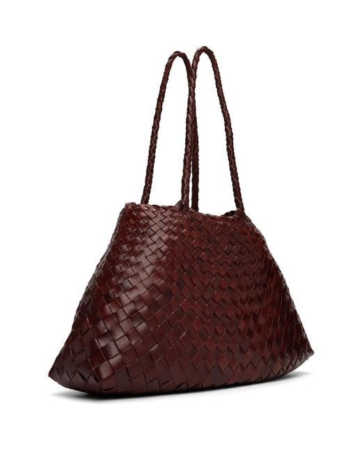 Dragon Diffusion Brown Burgundy Santa Croce Big Tote