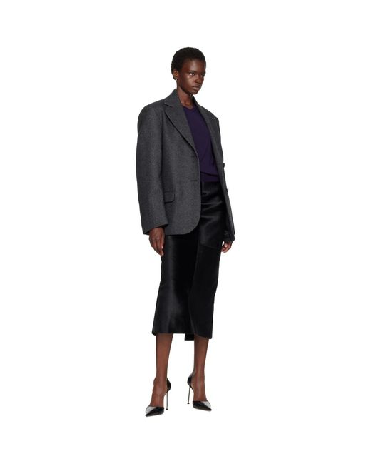 Rohe Blue Double-Breasted Herringbone Blazer