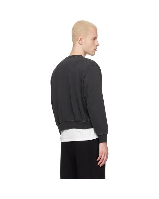 Lady White Co. Black Mini Crewneck Sweatshirt for men
