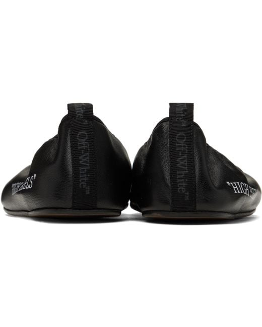 Off-White c/o Virgil Abloh Black 'High Heel' Ballerina Flats
