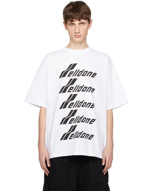 we11done White Printed T-shirt for men