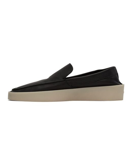 Fear Of God Black Leather Loafers for Men | Lyst