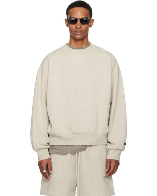 Fear Of God Natural Classic Fit Fleece Crewneck Sweatshirt for men