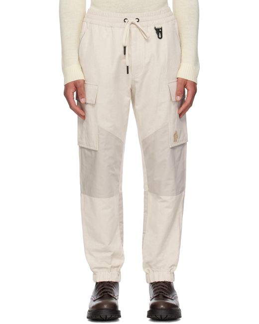 メンズ Moncler Moncler X Frgmt Hiroshi Fujiwara ベージュ コットン＆リネン ジョギング カーゴパンツ Natural
