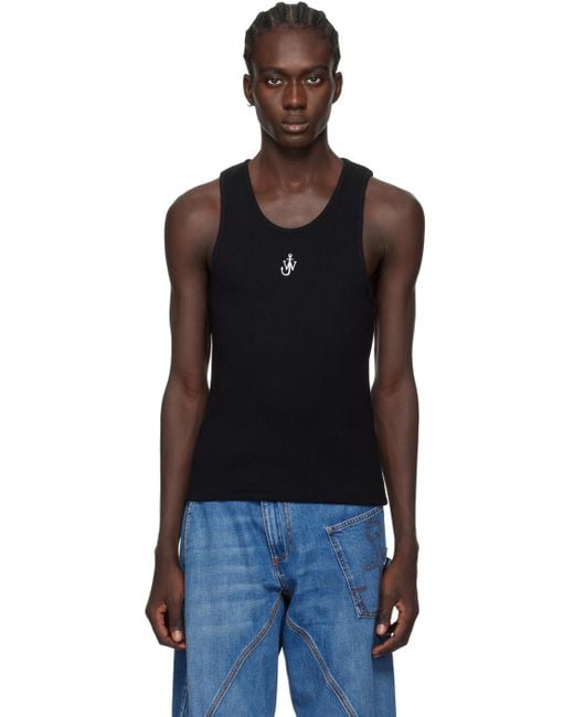 J.W. Anderson Black Anchor Tank Top for men