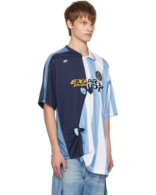 Haut De Football Bleu Et Blanc À Panneaux Martine Rose pour homme en coloris Blue