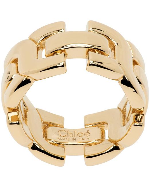 Chloé Metallic Gold Marcie Ring