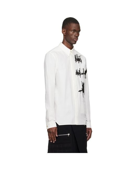 Rick Owens Black Off- 'Suicide' Edition Temple Rev Shirt for men