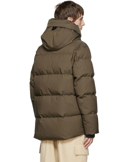 Mackage Brown Quilted Down Coat for men