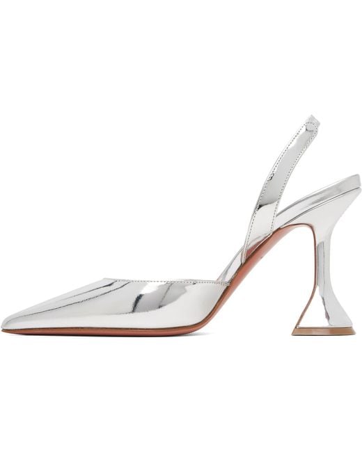 AMINA MUADDI Metallic Holli Sling 95 Heels