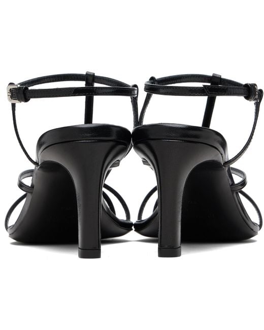 Jil Sander Black Cage Heeled Sandals