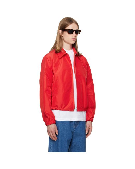 Jil Sander Red Taffeta Jacket for men